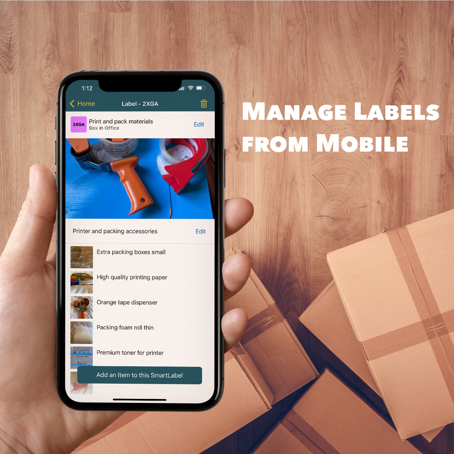 Smart Labels QR Code Stickers Pack of 4 (Starter Pack) Made in USA-QR Code Labels for Storage & Inventory Tracking, Storage Unit Organization,App Stickers for Inventory Organization & Moving Supplies